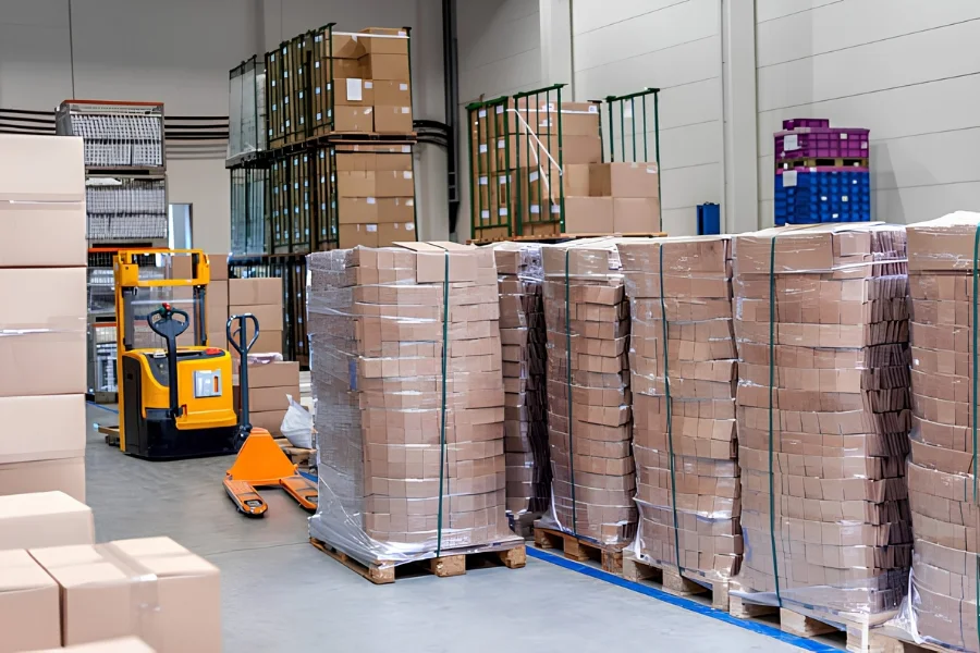 Tất cả hàng hoá được sắp xếp và đóng kiện phù hợp trước khi vận chuyển