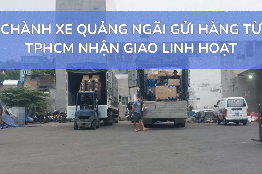 Xe tải minh họa dịch vụ vận chuyển quang ngai