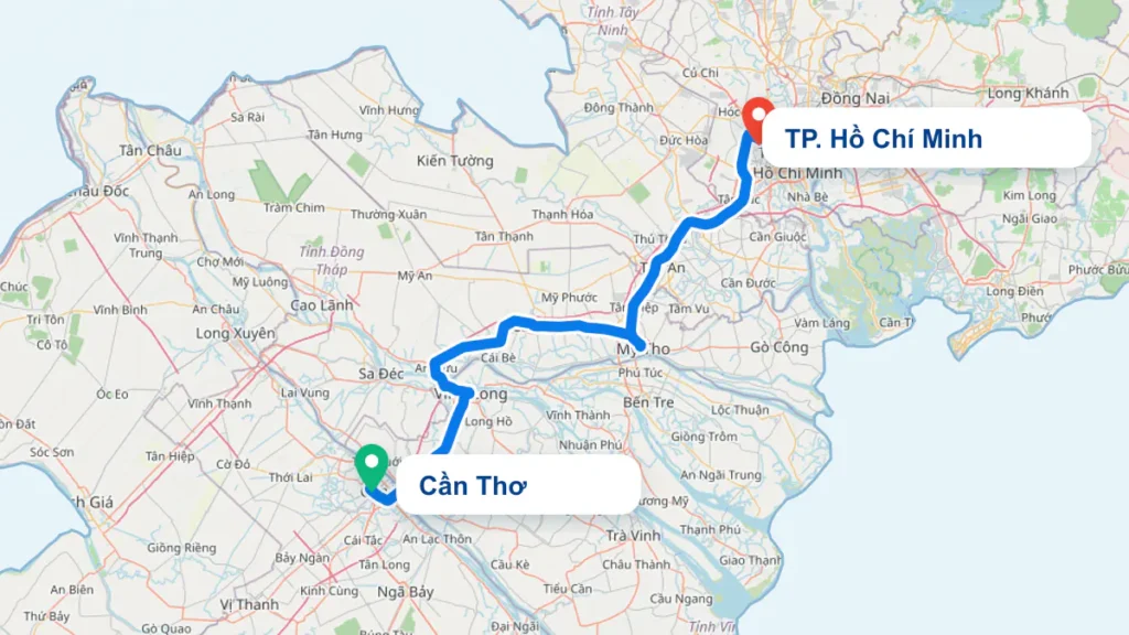 Tuyến TP. Hồ Chí Minh đi Cần Thơ