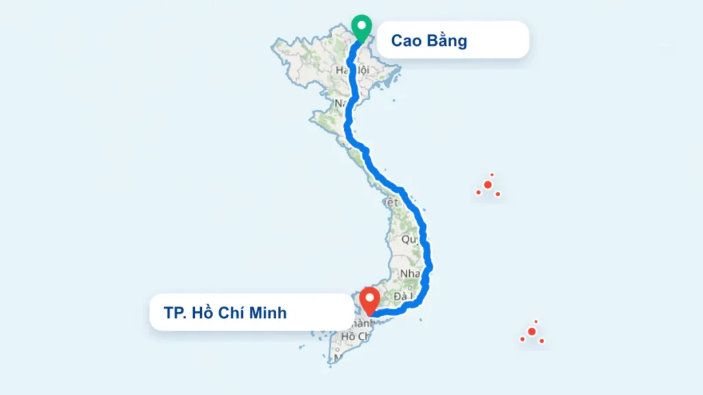 Tuyến TP. Hồ Chí Minh đi Cao Bằng