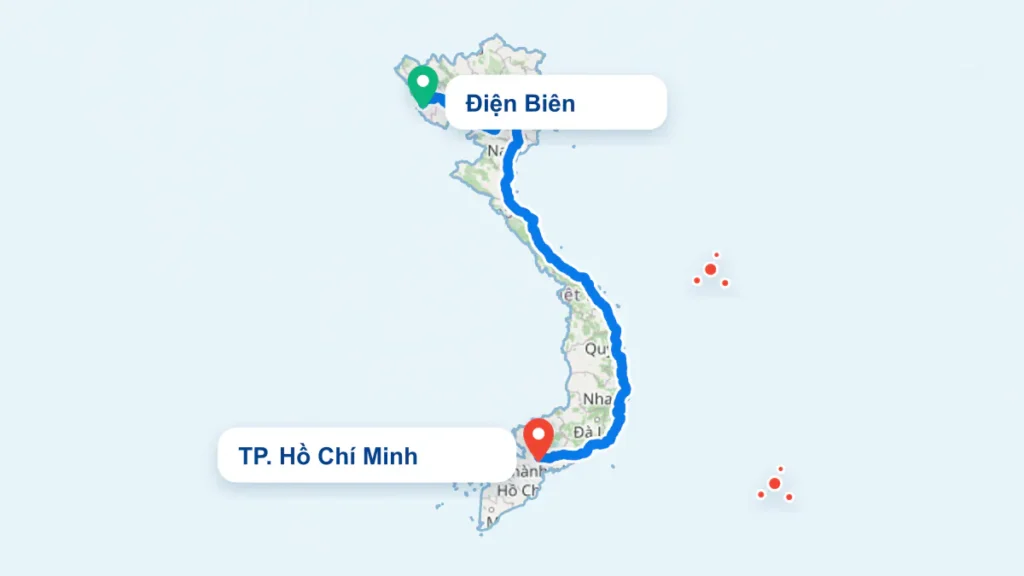 Tuyến TP. Hồ Chí Minh đi Điện Biên