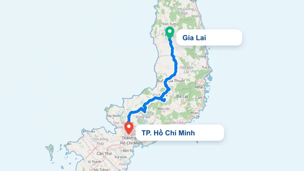 Tuyến TP. Hồ Chí Minh đi Gia Lai