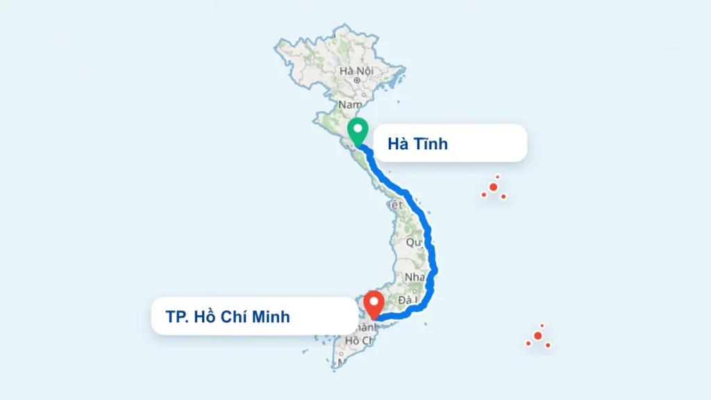 Tuyến TP. Hồ Chí Minh đi Hà Tĩnh