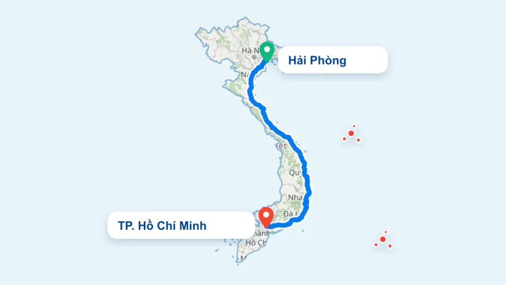 Tuyến TP. Hồ Chí Minh đi Hải Phòng