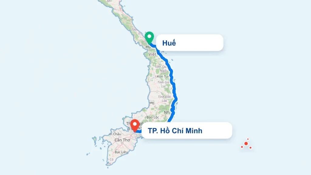 Tuyến TP. Hồ Chí Minh đi Huế