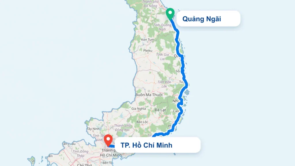 Tuyến TP. Hồ Chí Minh đi Quảng Ngãi