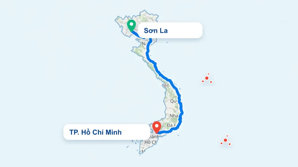 Tuyến TP. Hồ Chí Minh đi Sơn La