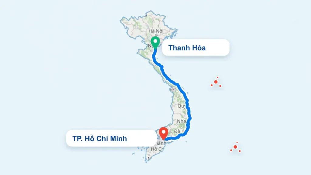 Tuyến TP. Hồ Chí Minh đi Thanh Hóa