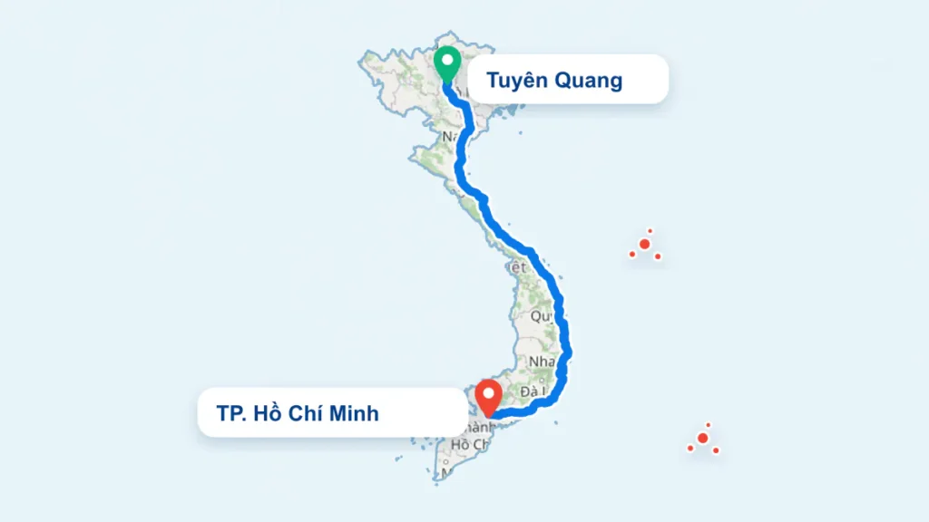 Tuyến TP. Hồ Chí Minh đi Tuyên Quang
