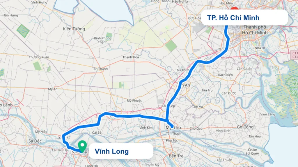 Tuyến TP. Hồ Chí Minh đi Vĩnh Long